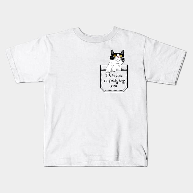 This cat is judging you Kids T-Shirt by Yelda